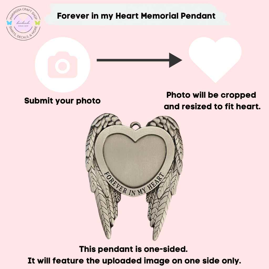 Forever in my Heart Sublimation Pendant - MariROsa Craft Shop