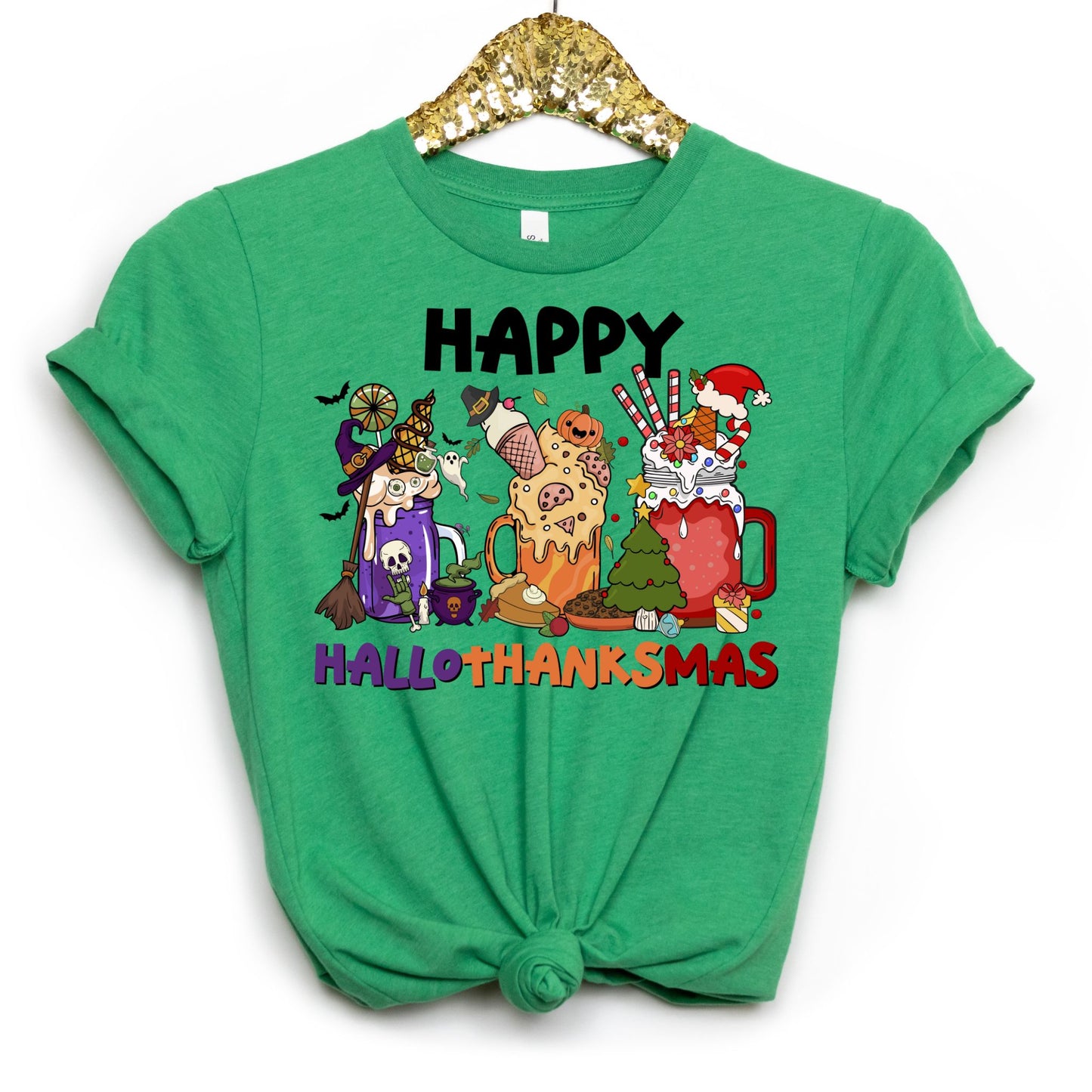 Happy HalloThankMas Tee - MariROsa Craft Shop