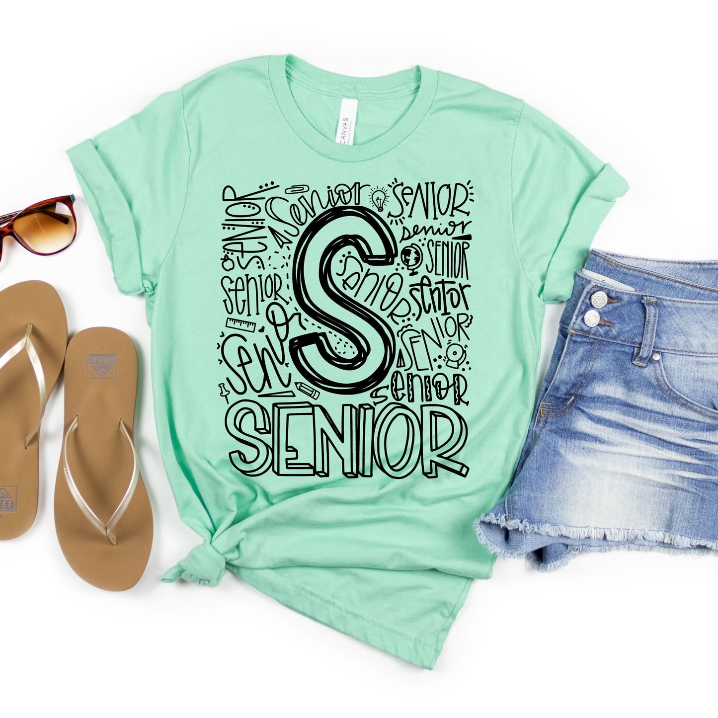 Senior Typography Assorted Color Tee - MariROsa Craft Shop