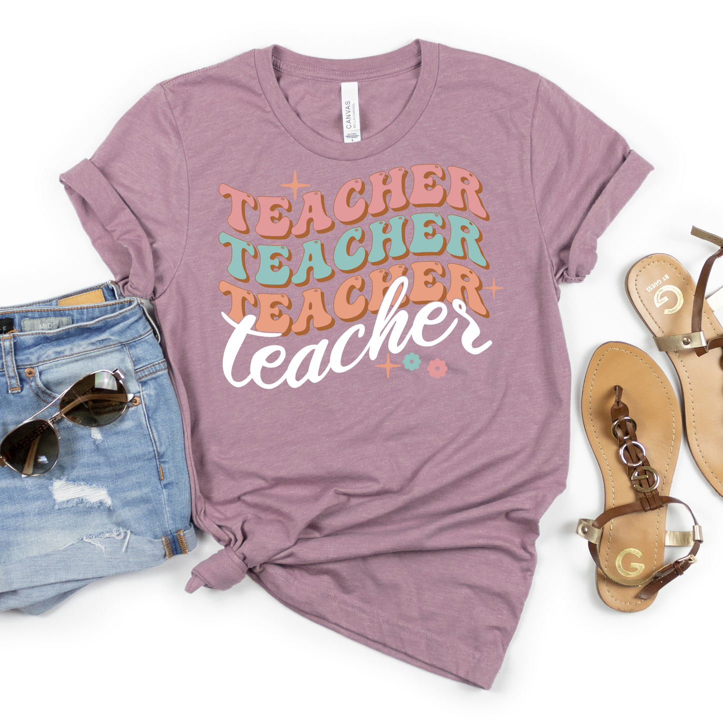 Repeat Teacher Pattern Tee