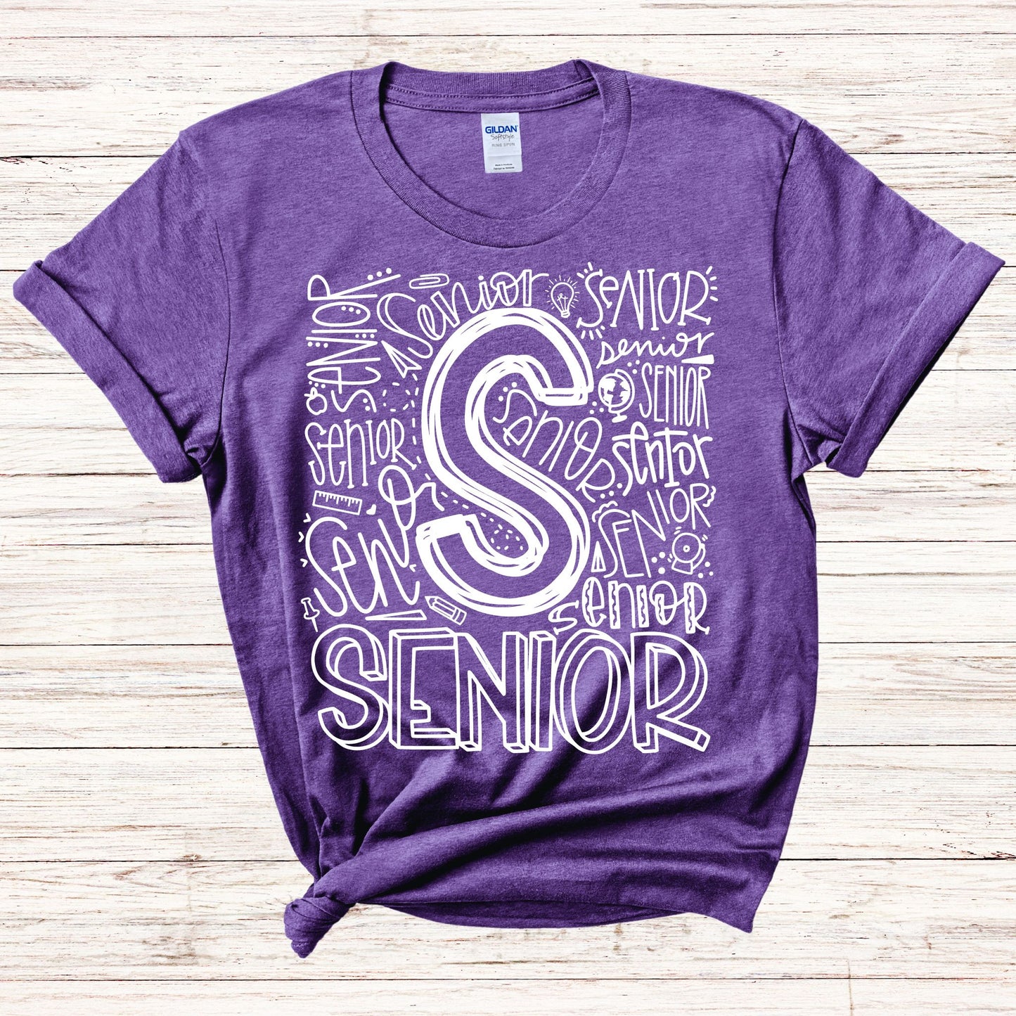 Senior Typography Assorted Color Tee - MariROsa Craft Shop