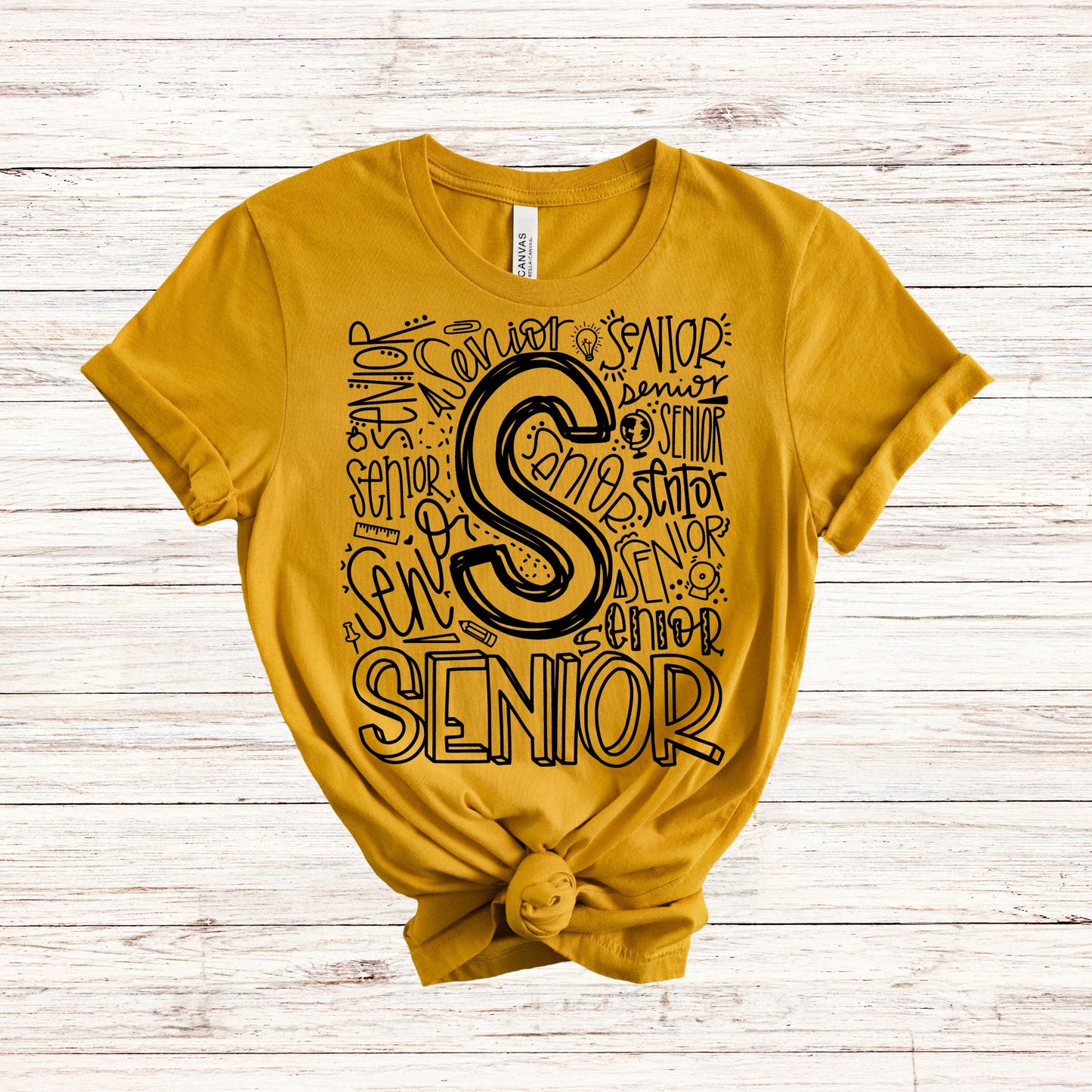 Senior Typography Assorted Color Tee - MariROsa Craft Shop