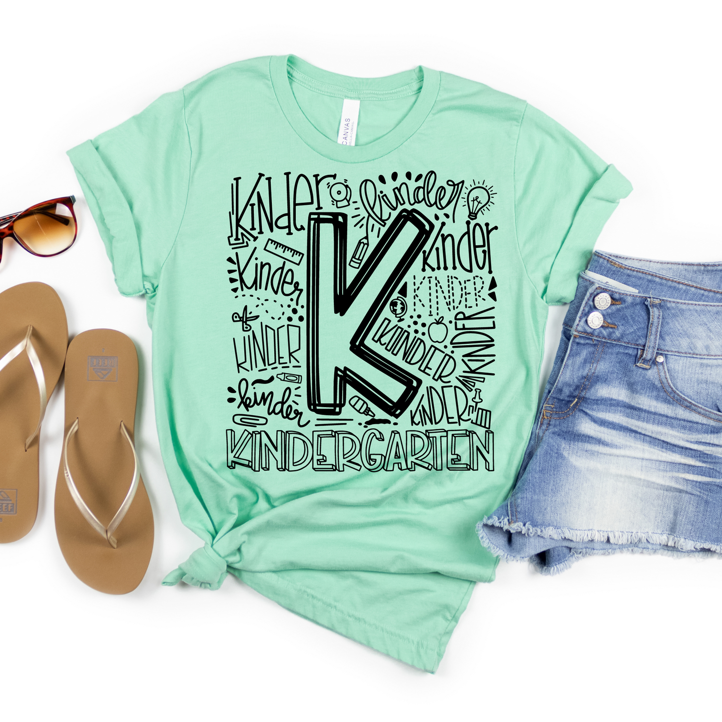 Kindergarten Typography Design Tee - MariROsa Craft Shop