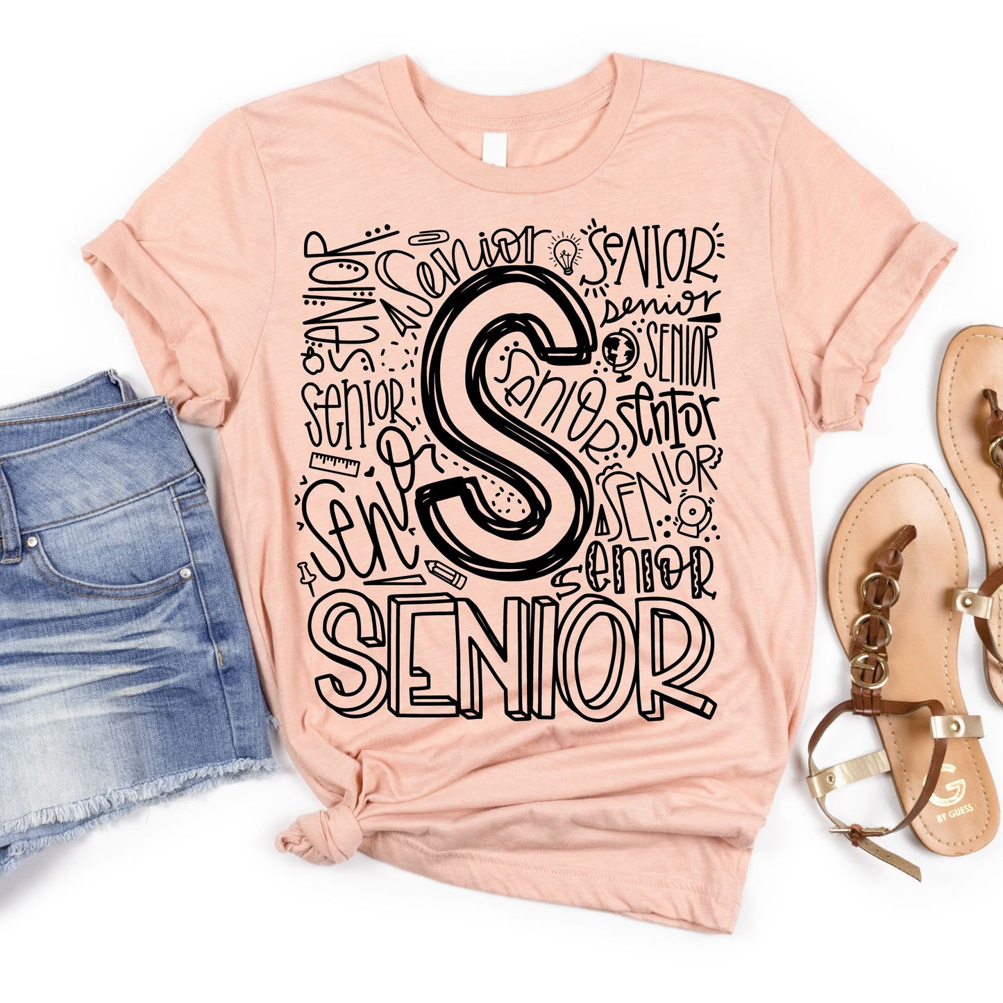 Senior Typography Assorted Color Tee - MariROsa Craft Shop
