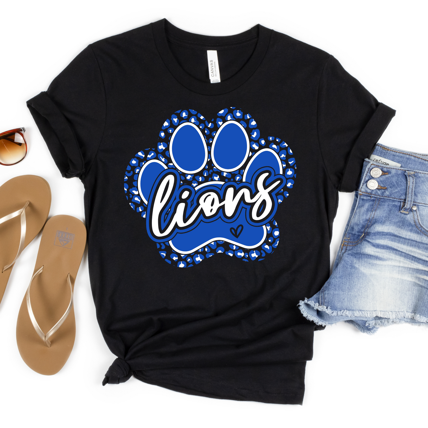 LIONS Leopard Paw Print Tee