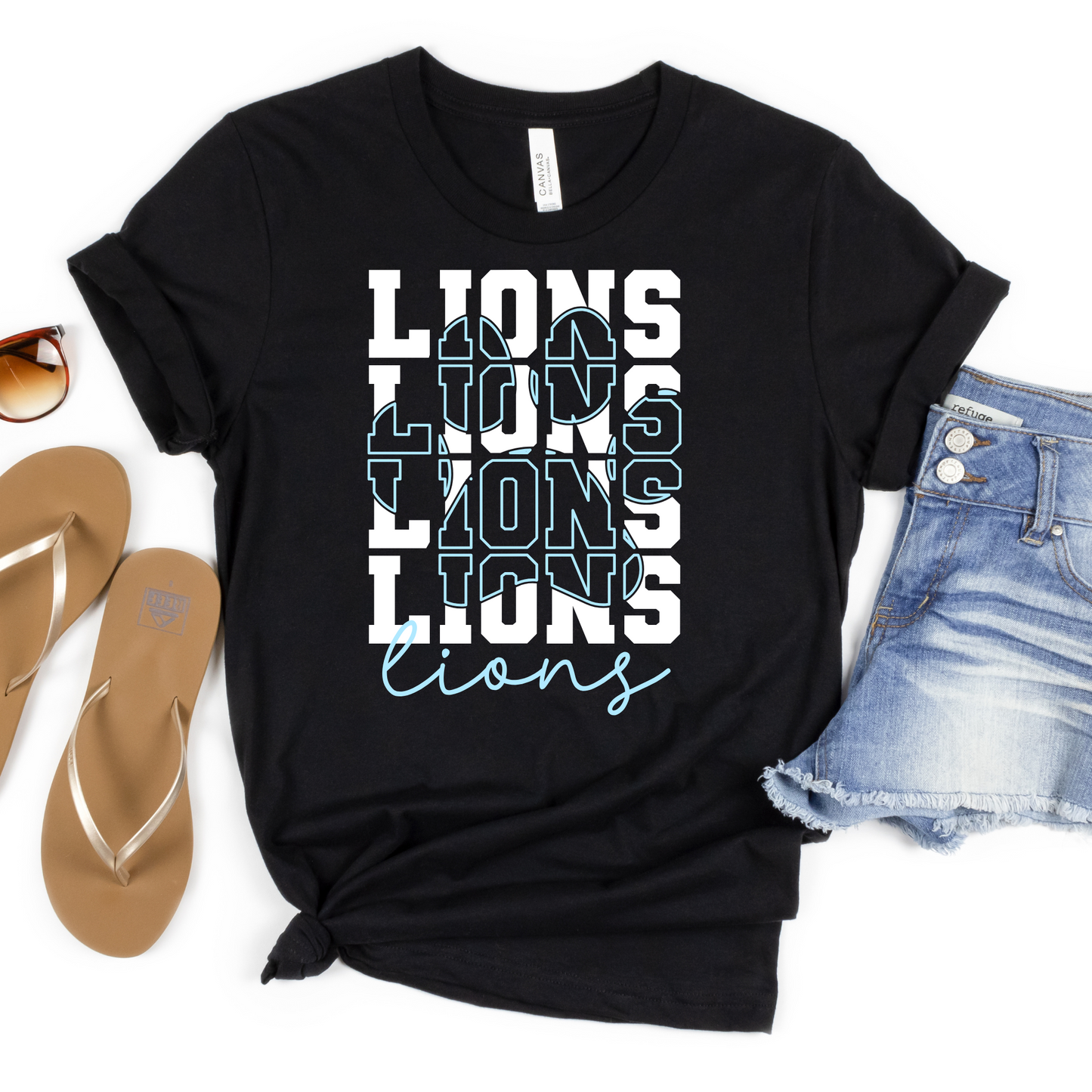 LIONS Script and Paw Tee