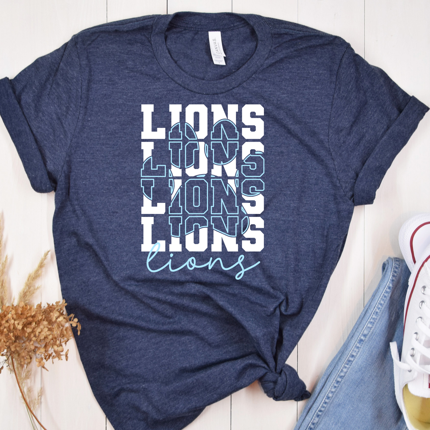 LIONS Script and Paw Tee