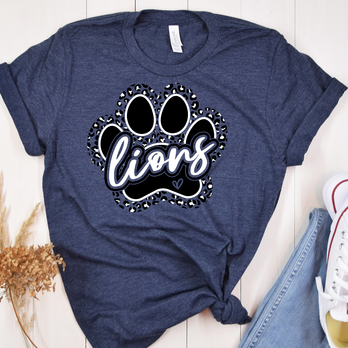 LIONS Leopard Paw Print Tee