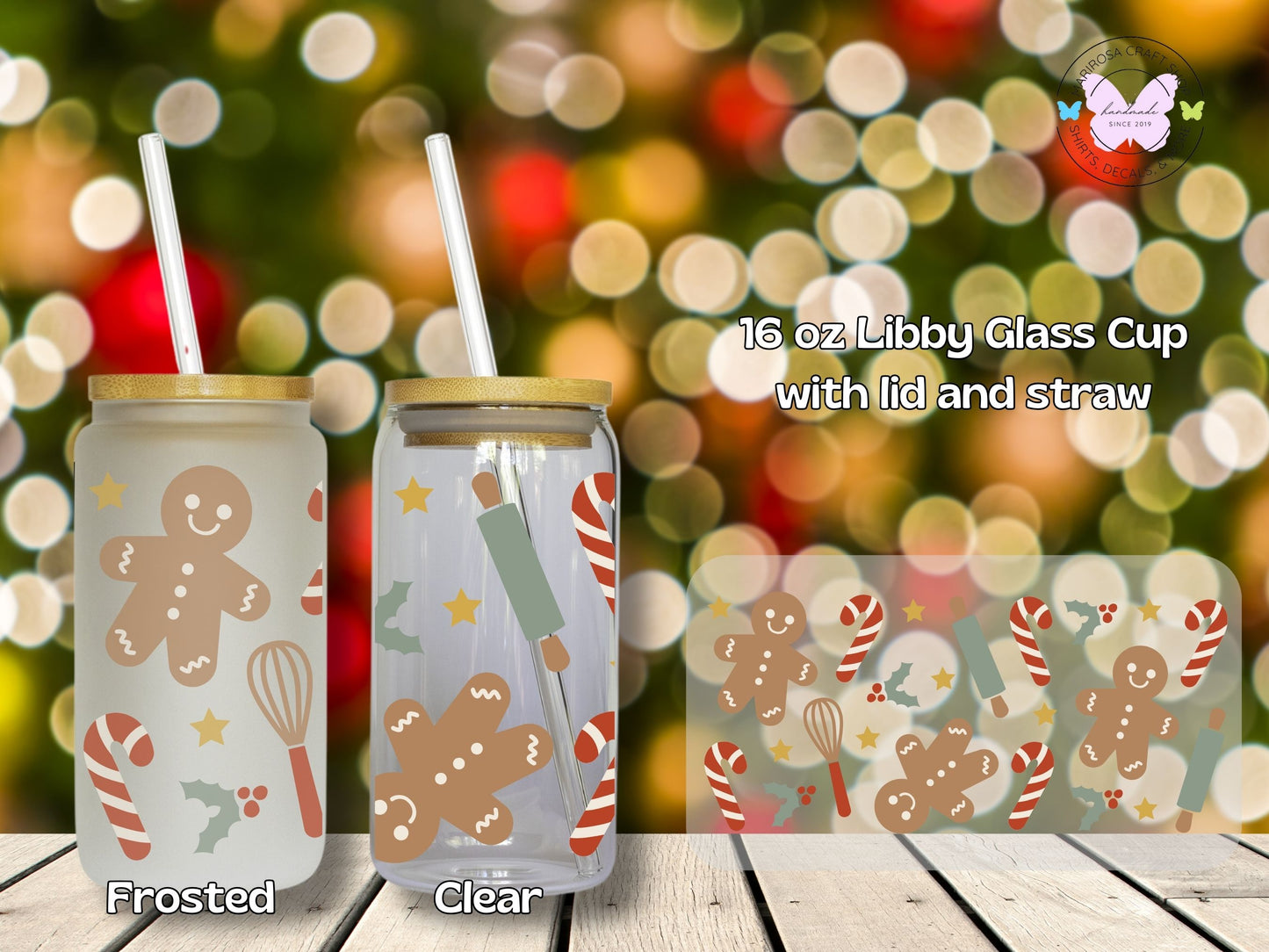 Holiday Baking Gingerbread Libby Glass - MariROsa Craft Shop