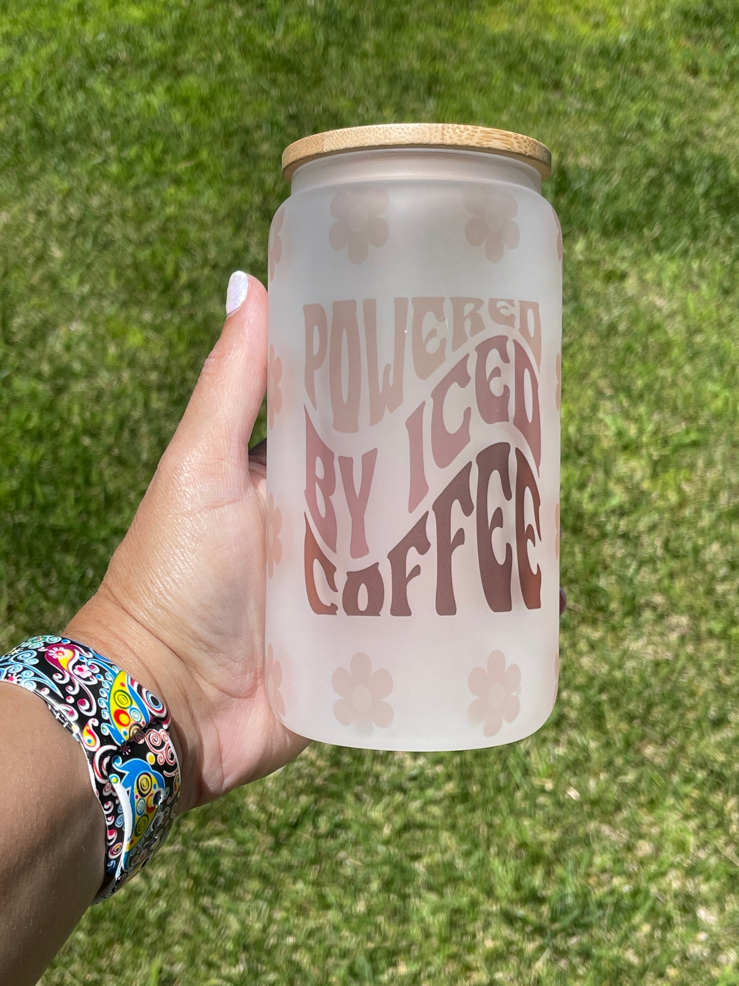 Powered by Ice Coffee Libby Glass - MariROsa Craft Shop