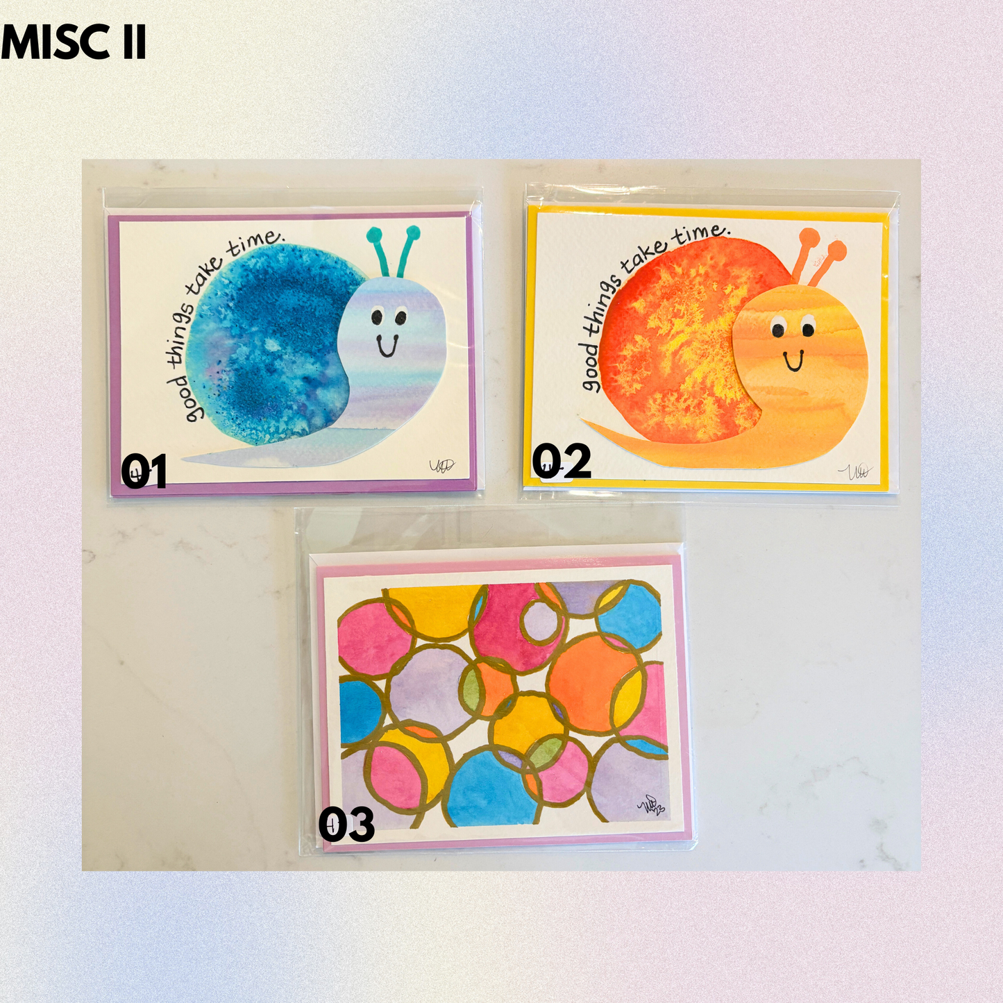 Assorted Designs: Hand-Painted Greeting Cards