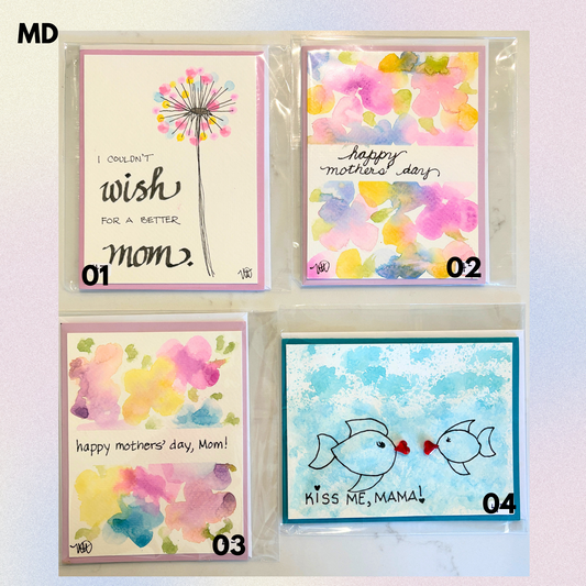 Mother's Day Hand-Painted Greeting Cards