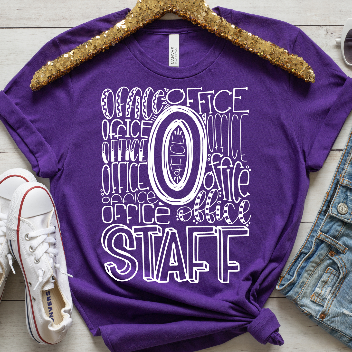 Office Staff Typography Design Tee