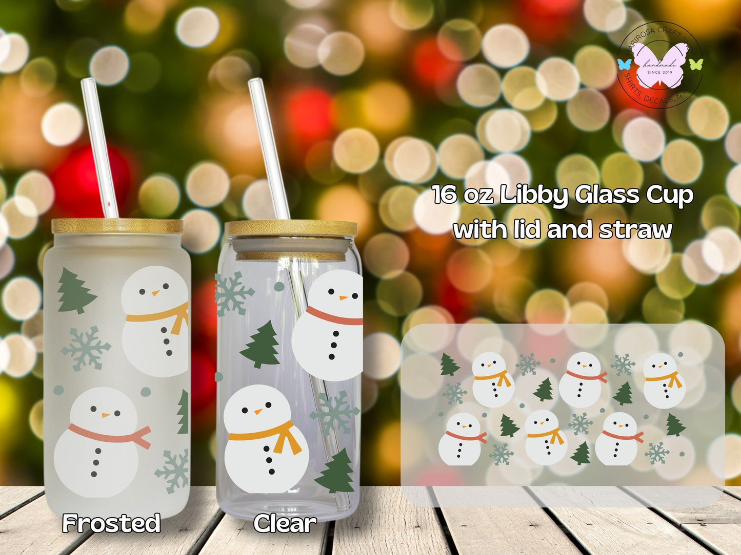 Snowman Drinkware - MariROsa Craft Shop