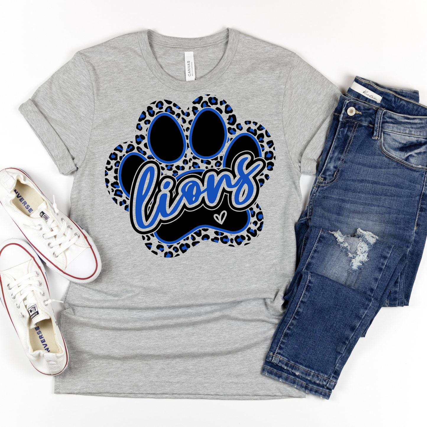 LIONS Leopard Paw Print Tee