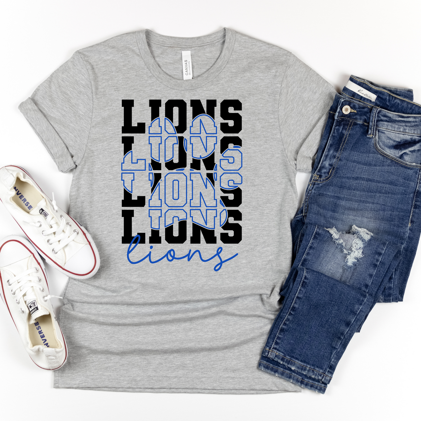 LIONS Script and Paw Tee
