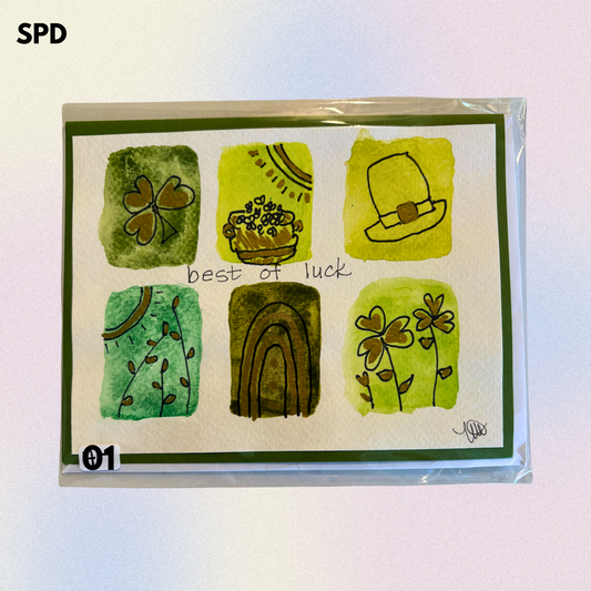 St. Patrick's Day Hand-Painted Greeting Cards