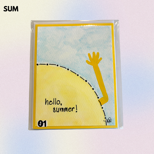 Summer Hand-Painted Greeting Cards