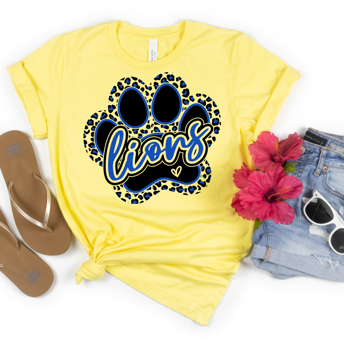 LIONS Leopard Paw Print Tee