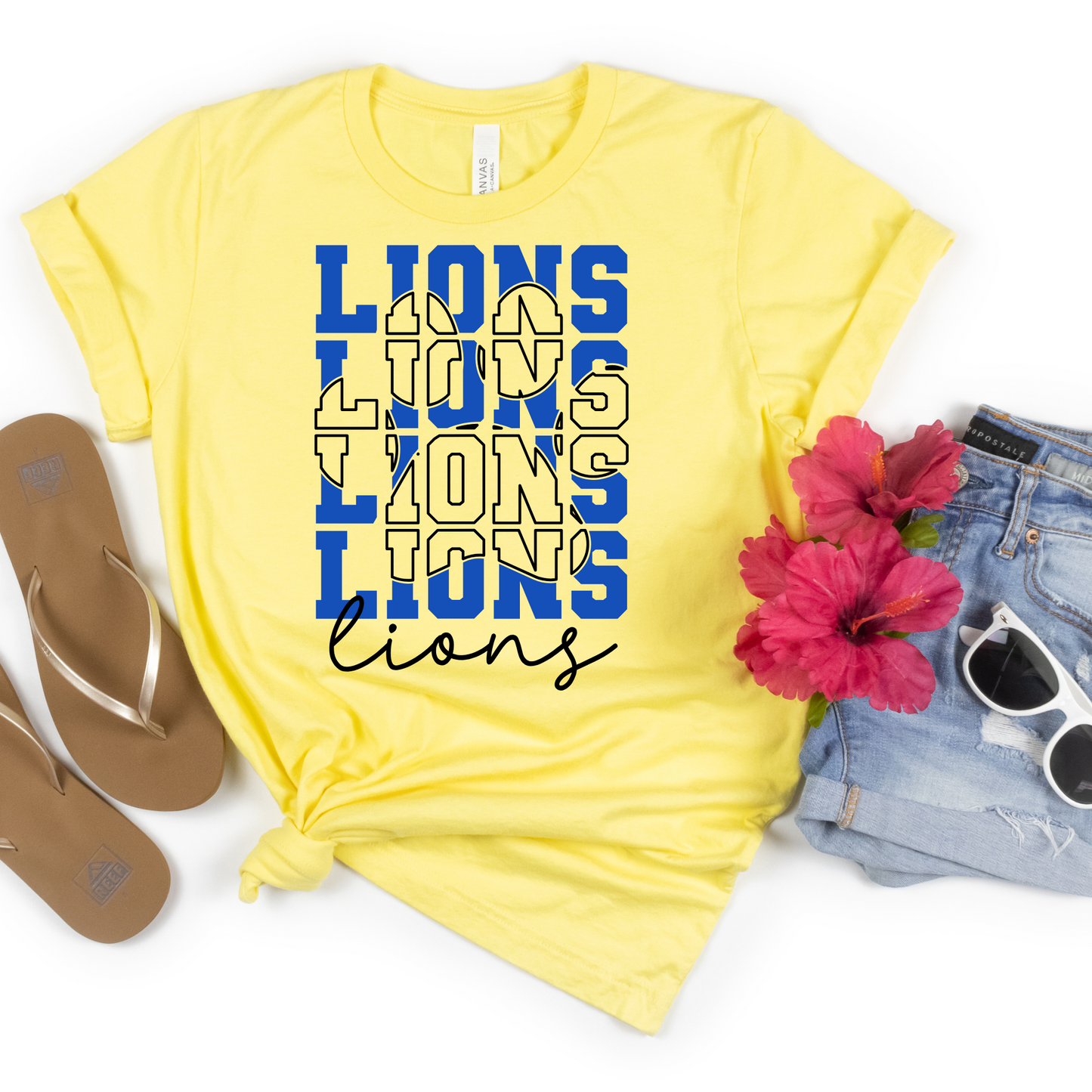LIONS Script and Paw Tee