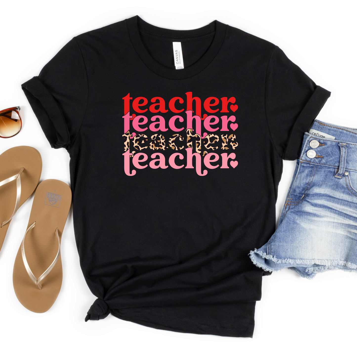 Teacher Repeating Pattern Leopard Print - MariROsa Craft Shop