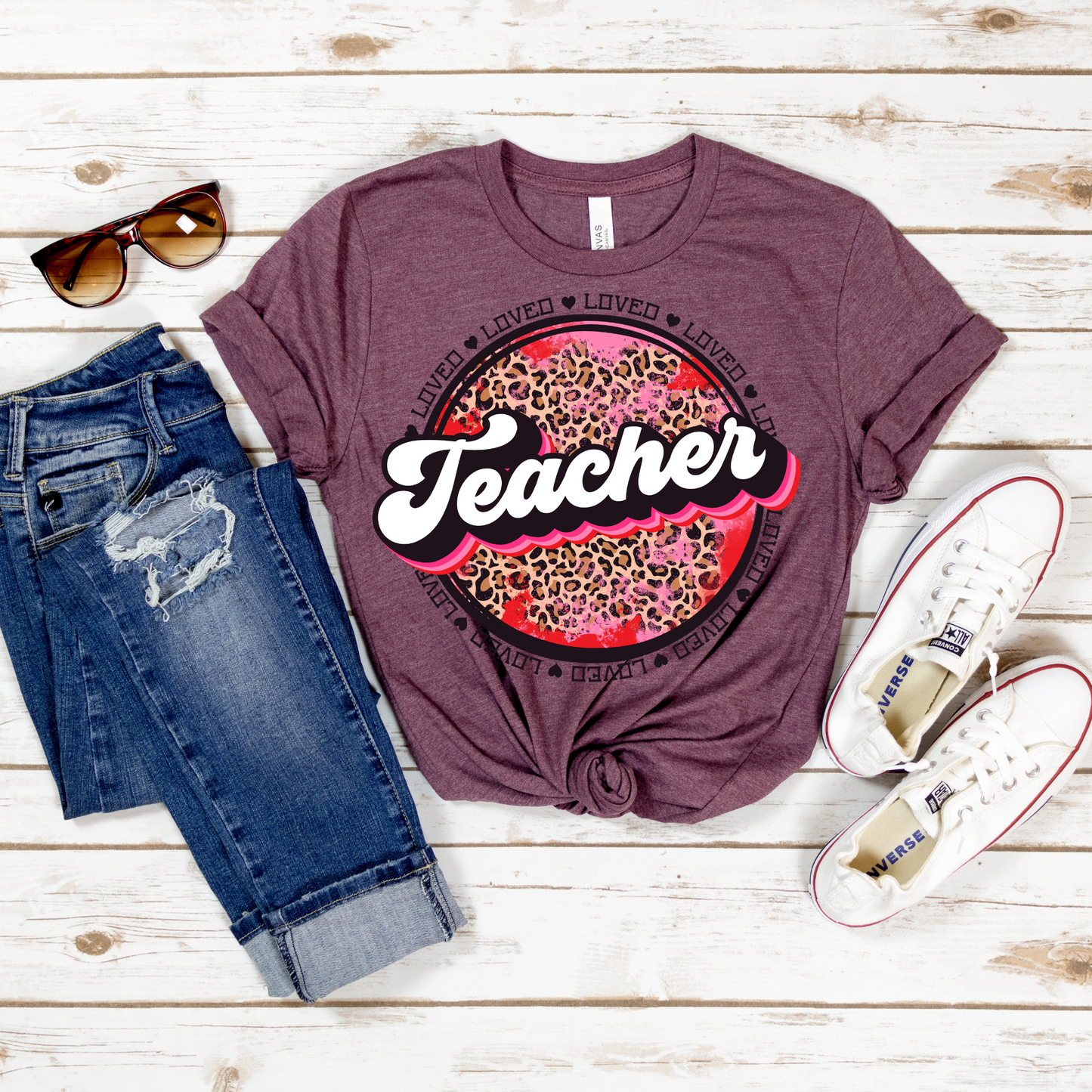 Teacher Loved Leopard Print - MariROsa Craft Shop