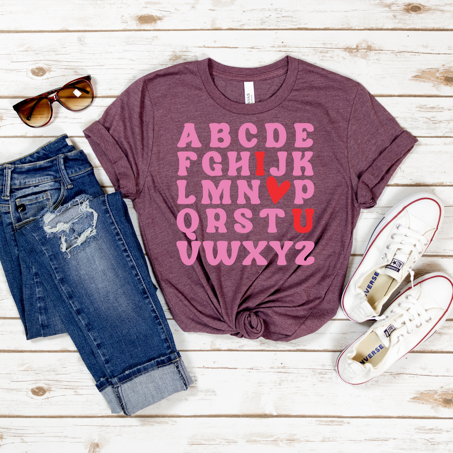 ABC I Heart You Shirt - MariROsa Craft Shop
