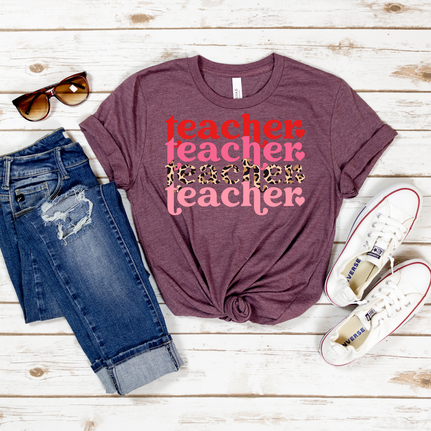 Teacher Repeating Pattern Leopard Print - MariROsa Craft Shop