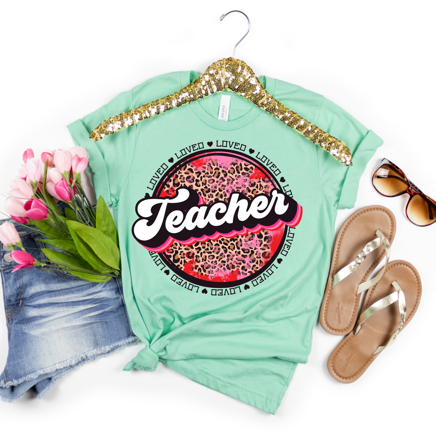 Teacher Loved Leopard Print - MariROsa Craft Shop