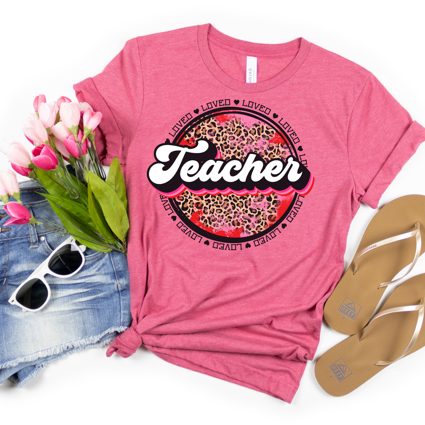 Teacher Loved Leopard Print - MariROsa Craft Shop