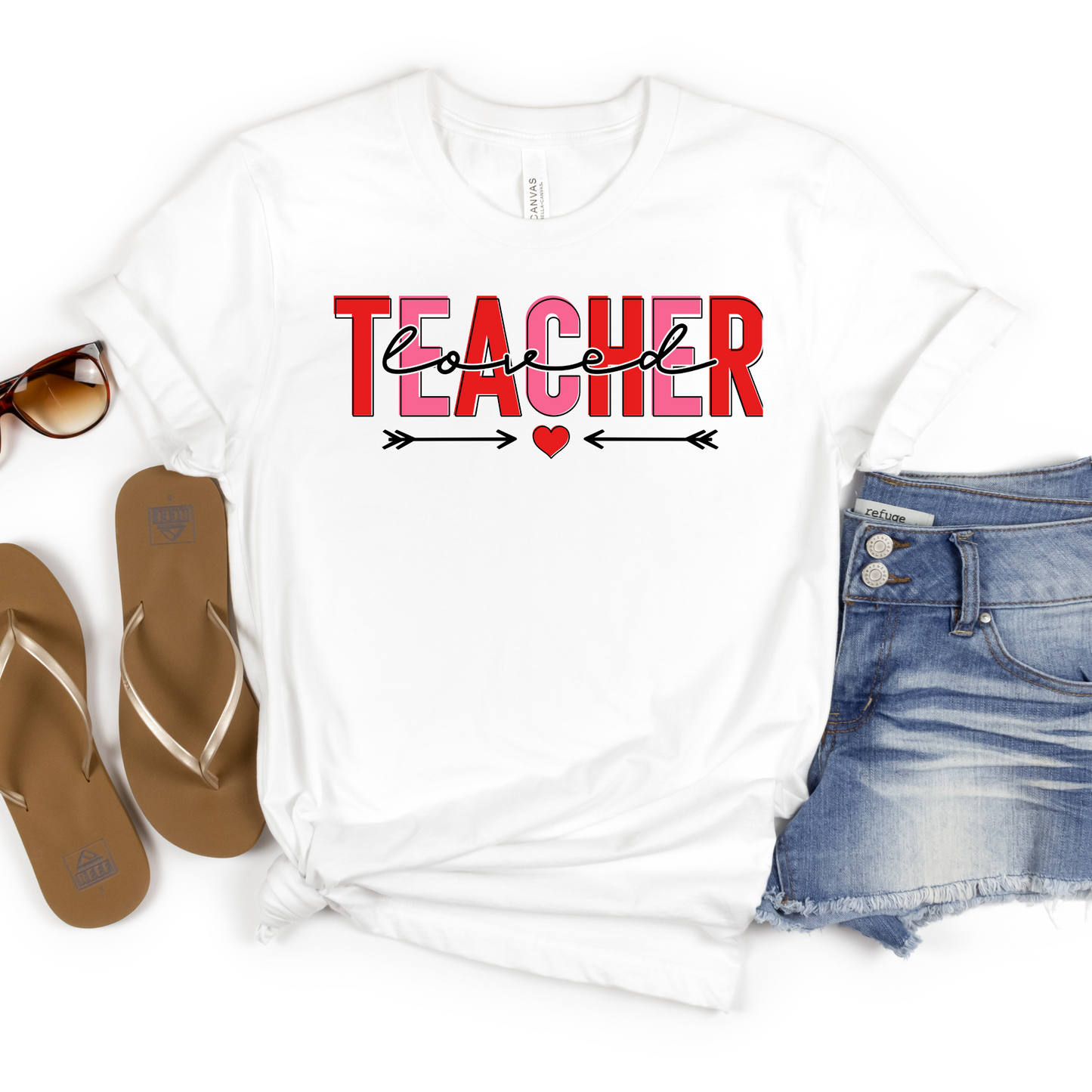 Loved Teacher Shirt - MariROsa Craft Shop