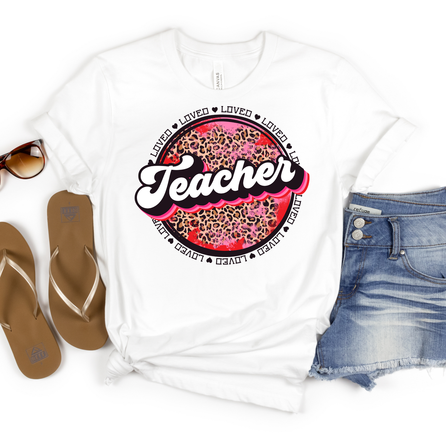 Teacher Loved Leopard Print - MariROsa Craft Shop