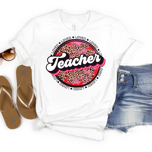 Teacher Loved Leopard Print - MariROsa Craft Shop