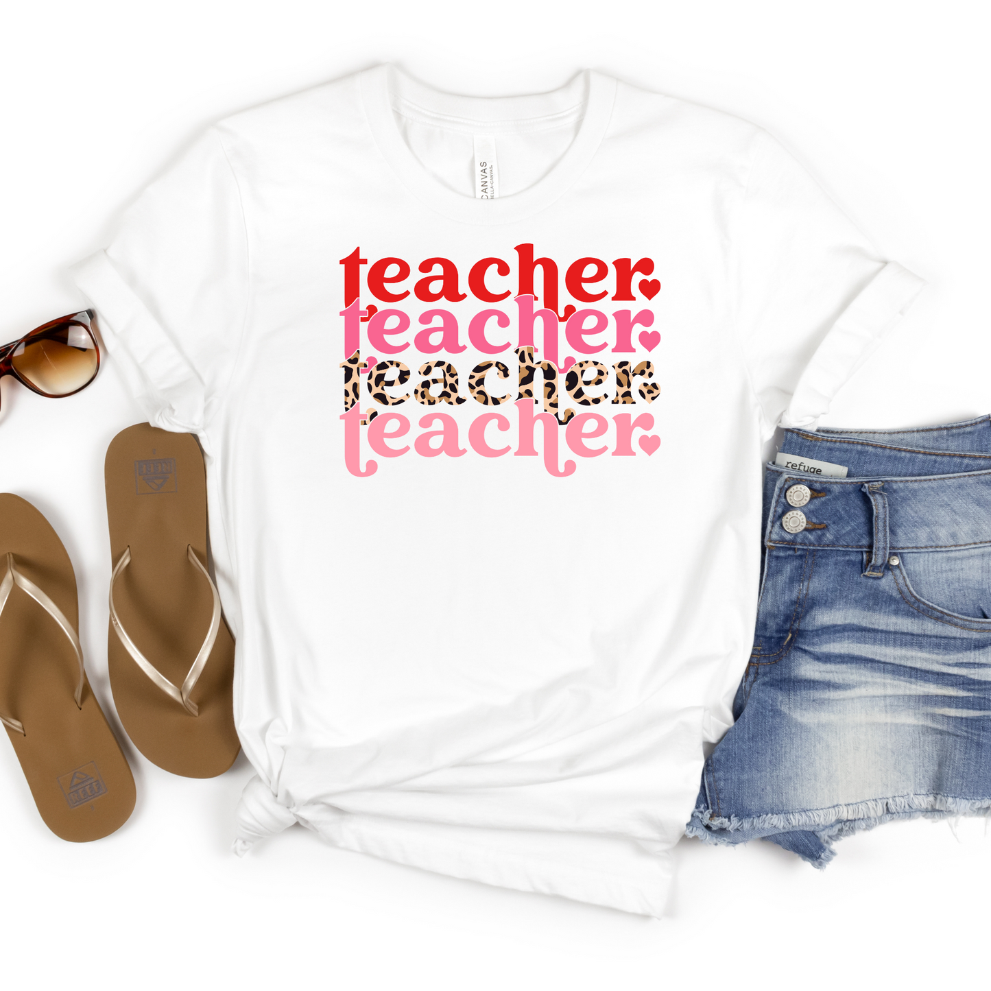 Teacher Repeating Pattern Leopard Print - MariROsa Craft Shop