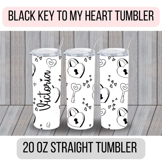 Key to My Heart Tumbler - MariROsa Craft Shop