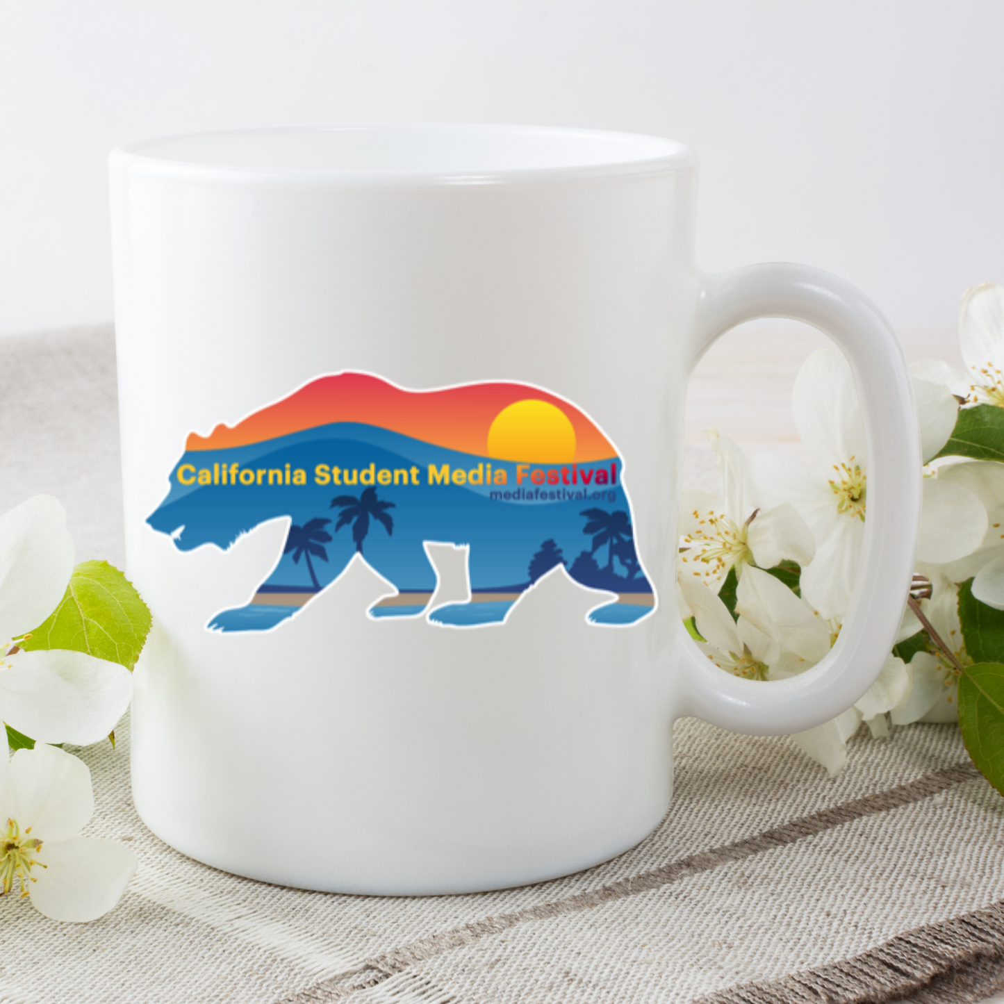 California Student Media Festival Bear Mug - MariROsa Craft Shop