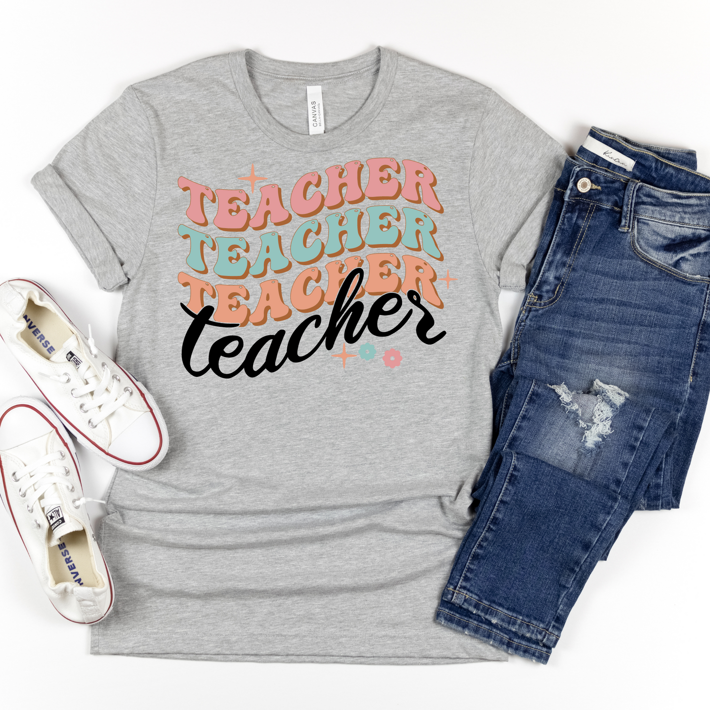 Repeat Teacher Pattern Tee