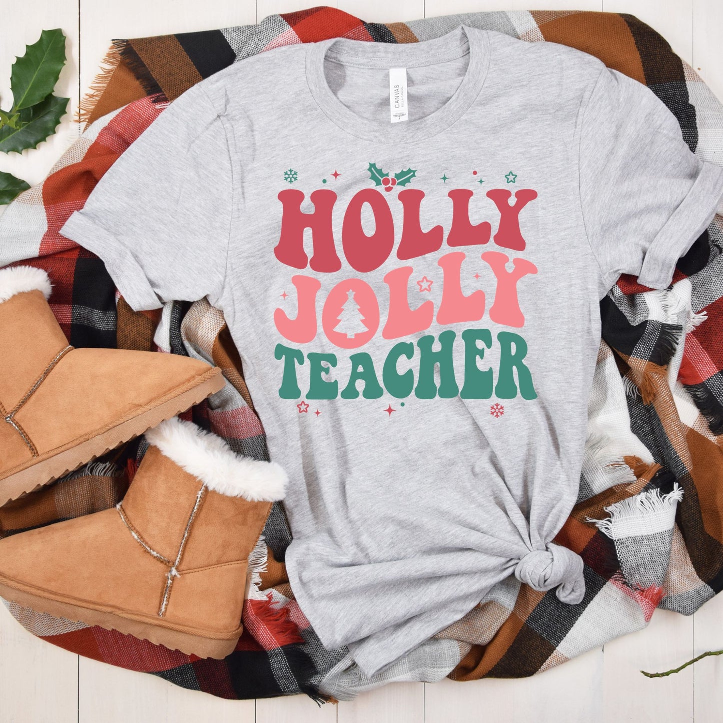 Holly Jolly Teacher Tee