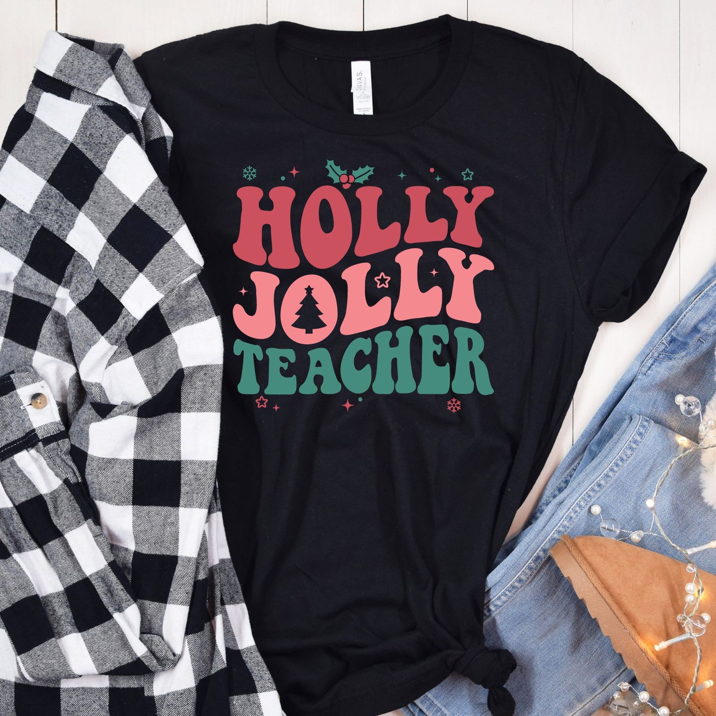 Holly Jolly Teacher Tee
