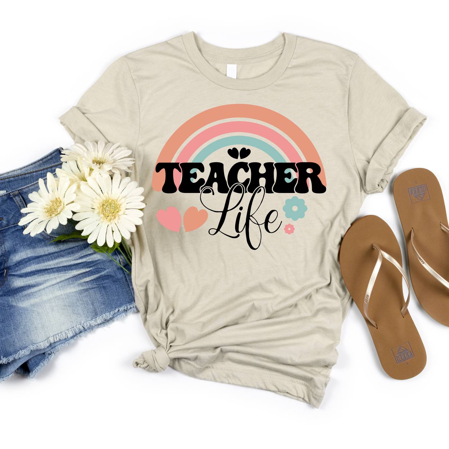 Teacher Life Pastel Rainbow