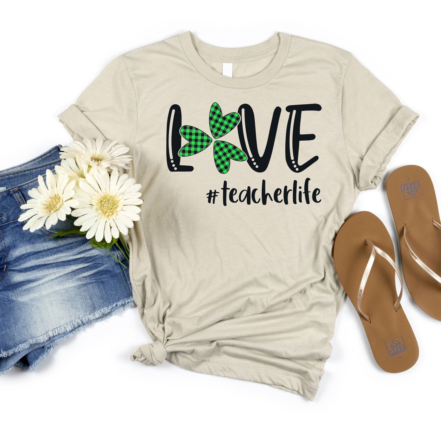 Love #teacherlife Shamrock Tee