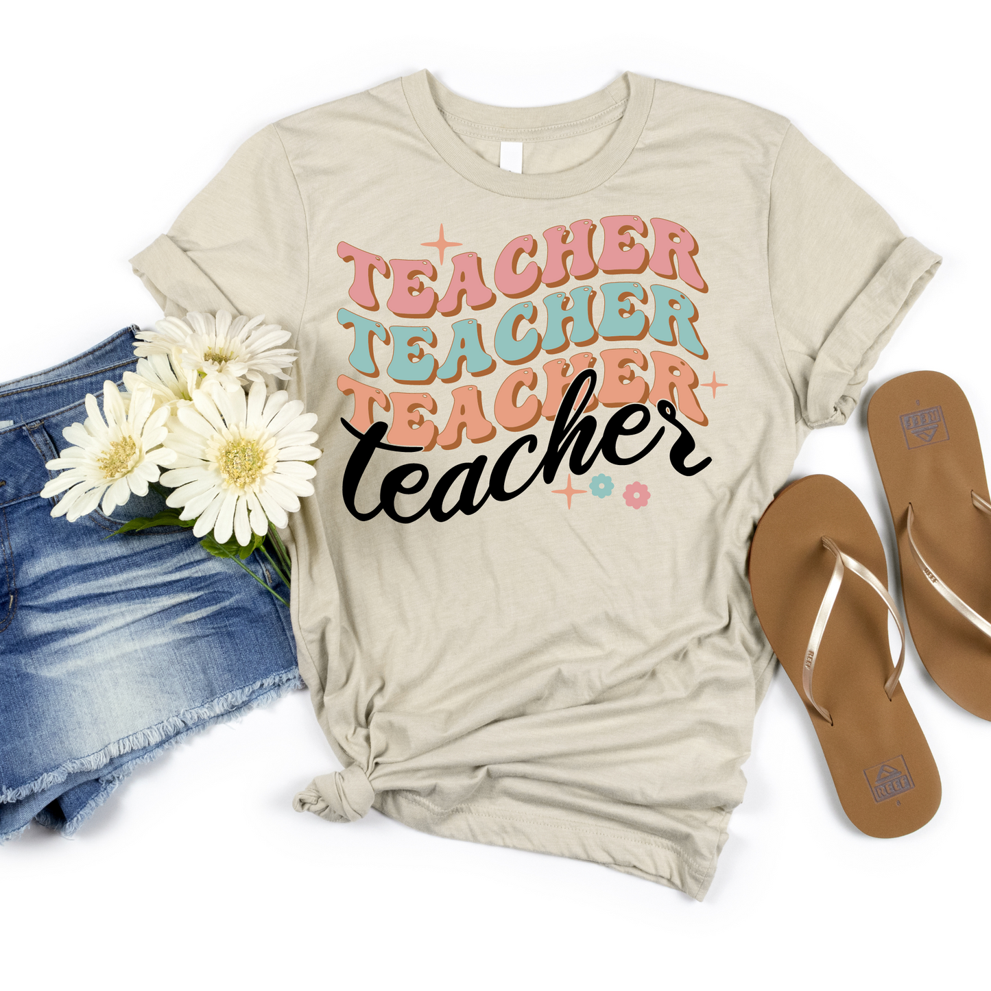 Repeat Teacher Pattern Tee