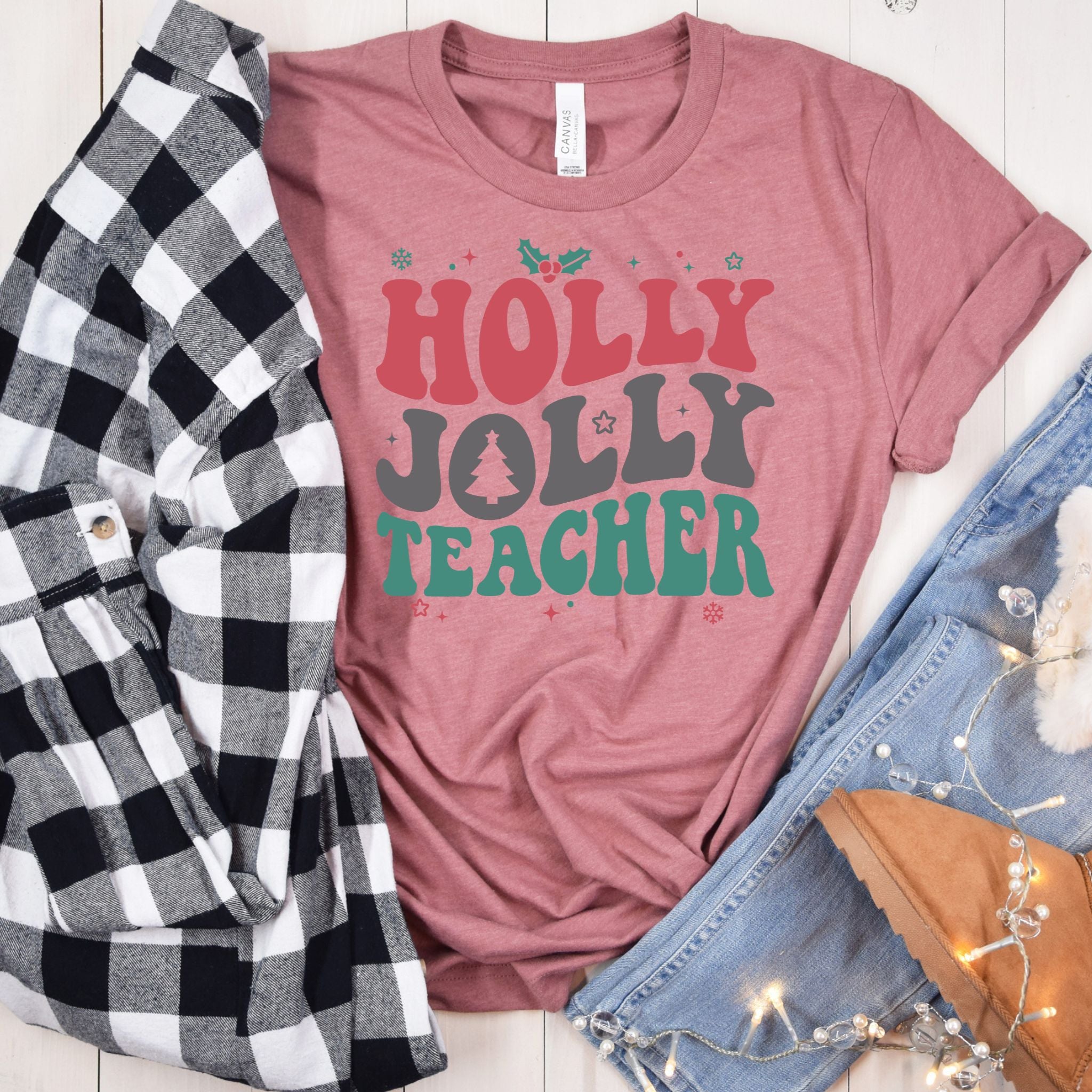 Holly Jolly Teacher Tee