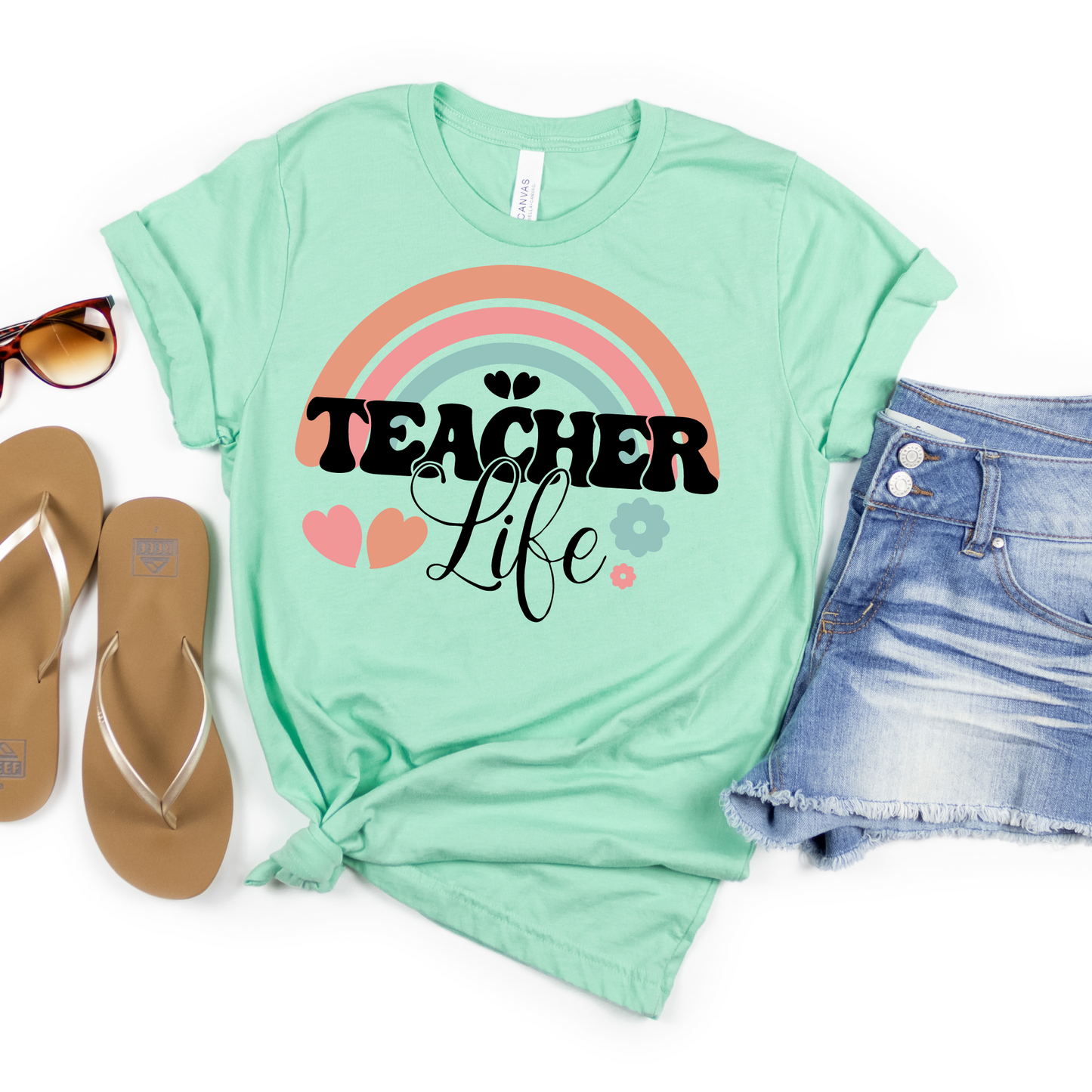 Teacher Life Pastel Rainbow