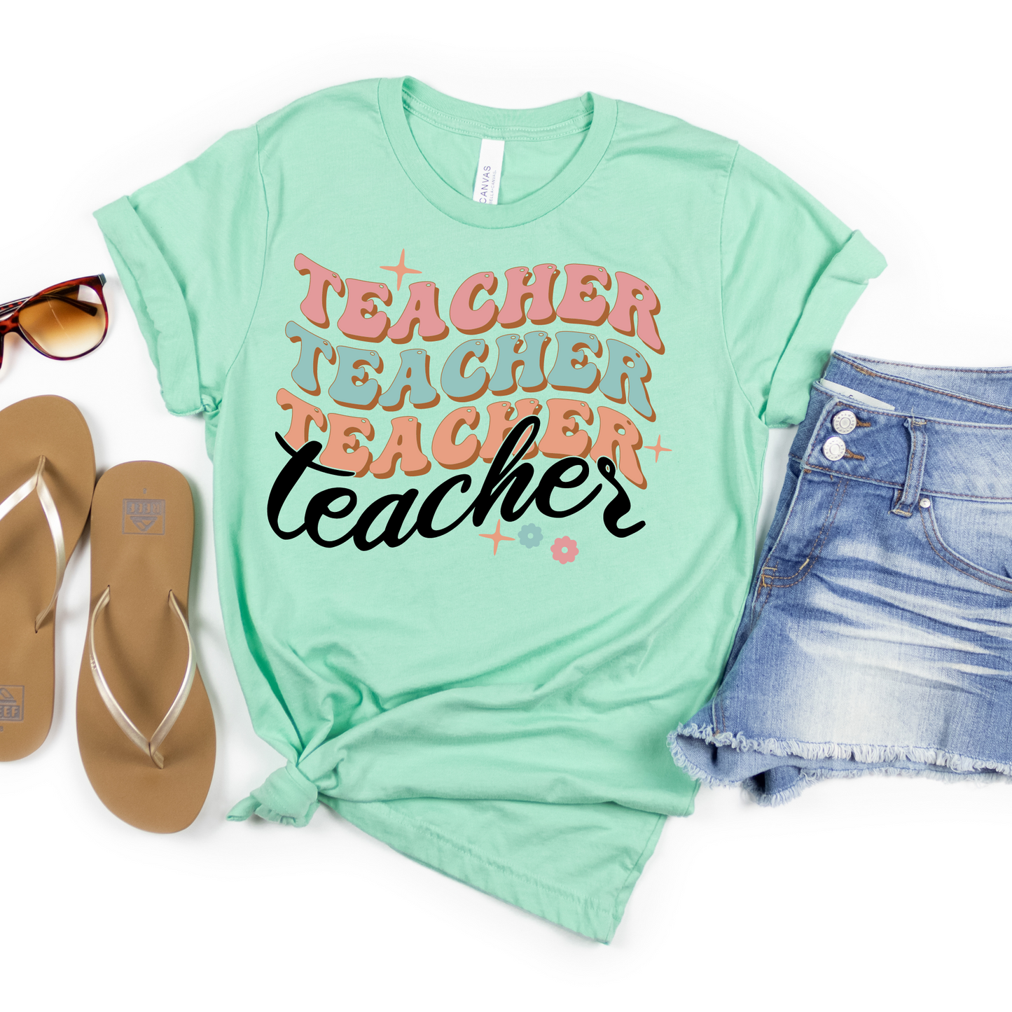 Repeat Teacher Pattern Tee