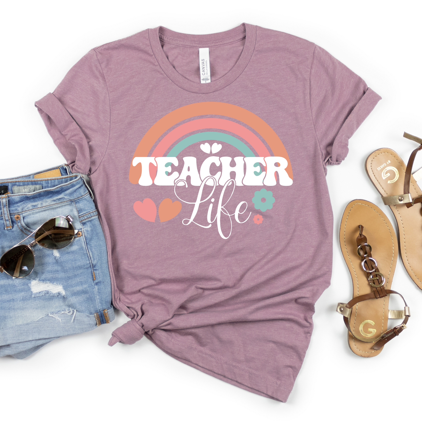 Teacher Life Pastel Rainbow