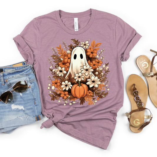 Ghost Pumpkin Fall Tee - MariROsa Craft Shop