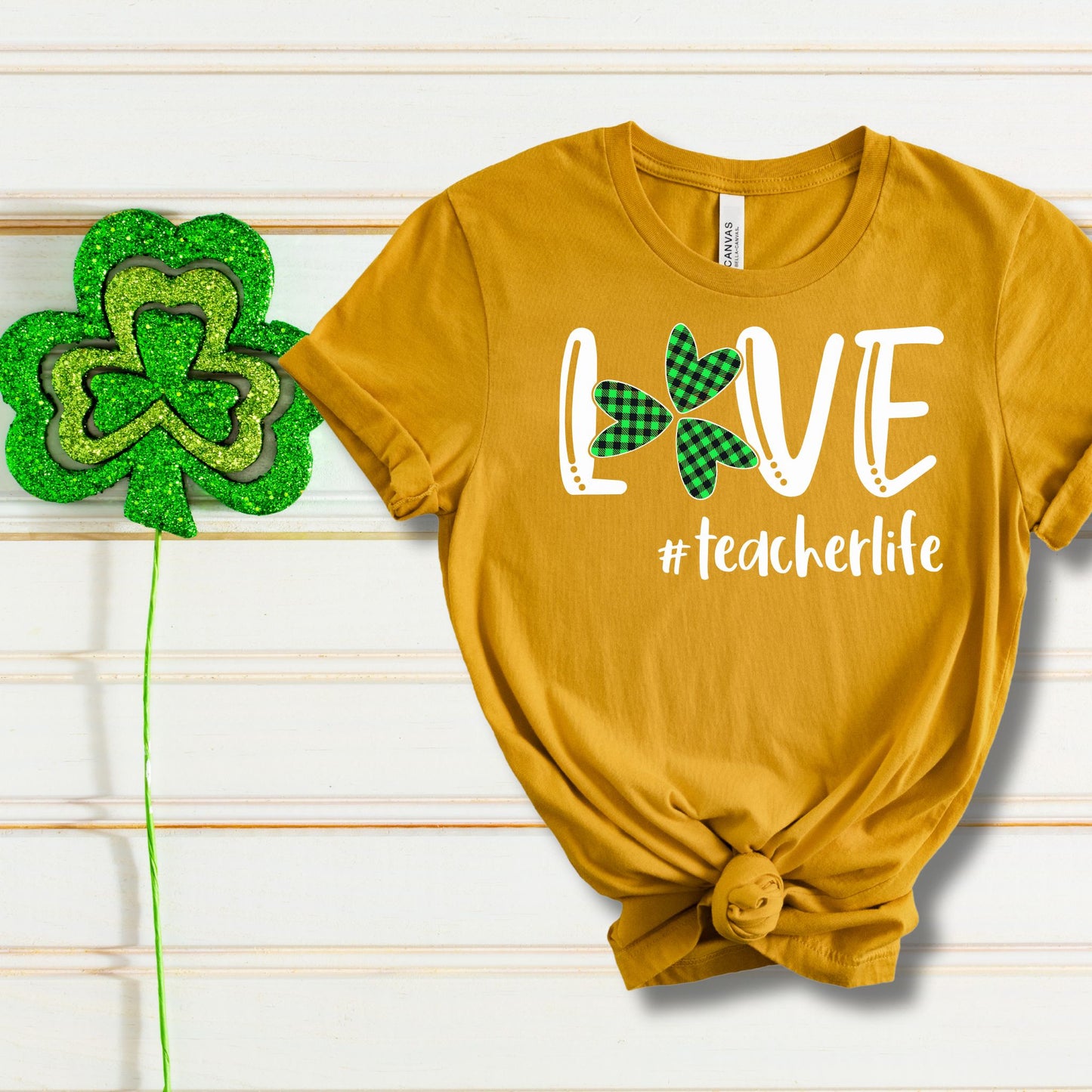 Love #teacherlife Shamrock Tee