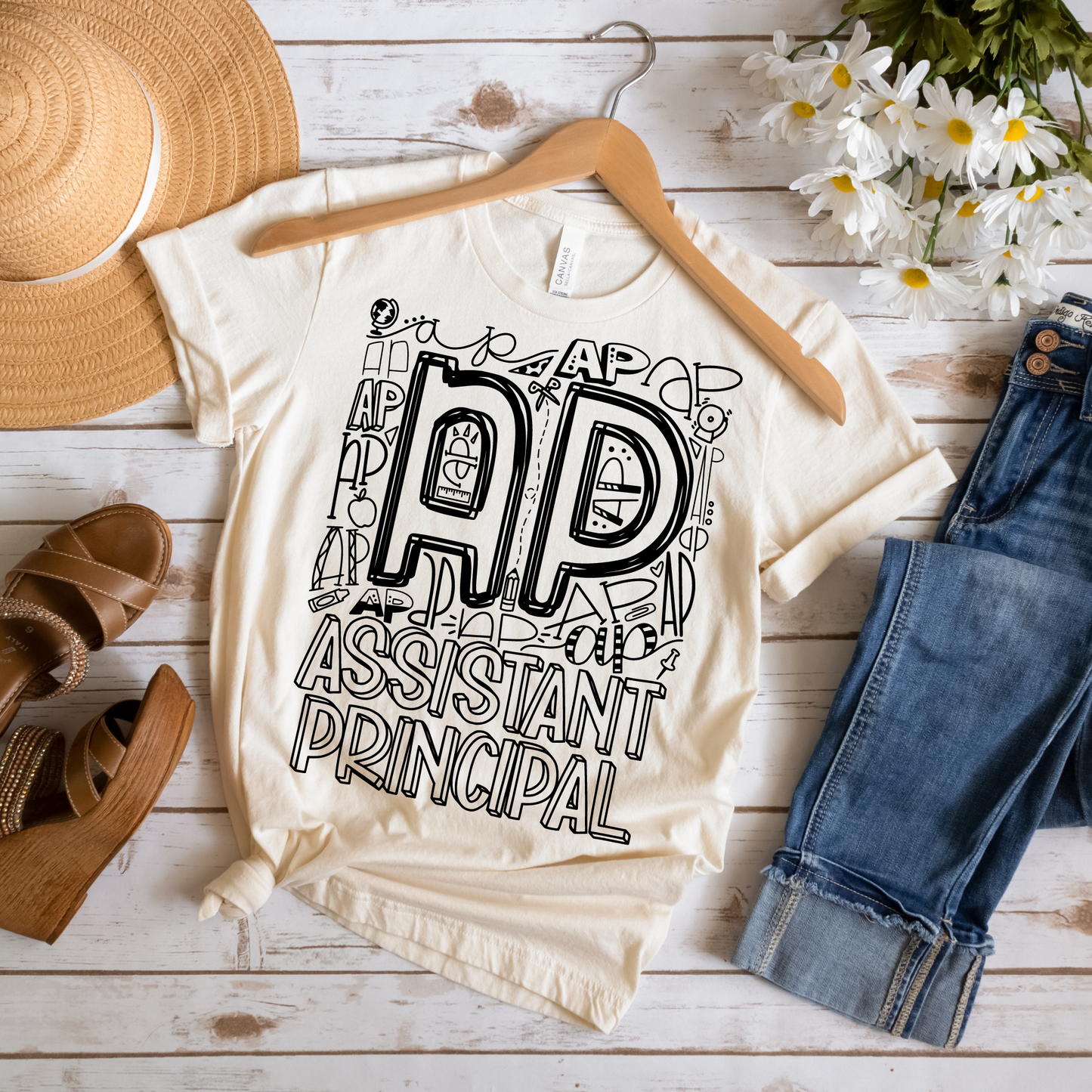 Assistant Principal Typography Design Tee