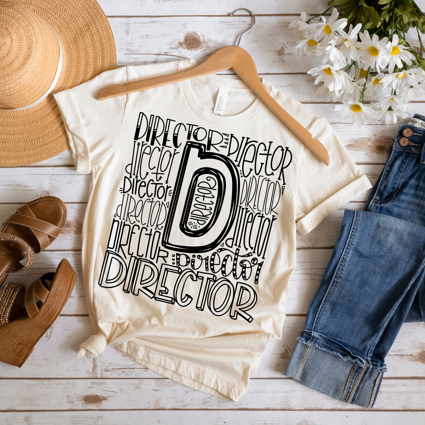 Director Typography Design Tee